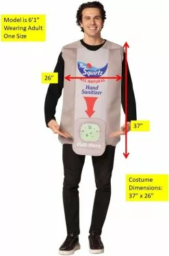 Hand Sanitizer Wall Dispenser Adult Costume -Gemmy Sales 51SMLtqlSuL. AC 29897.1677017179