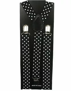 Black & White Dot Suspenders