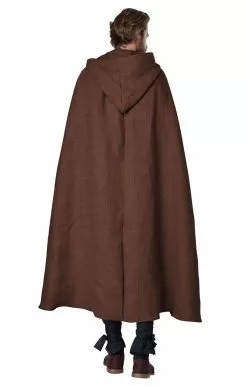 Brown Hooded Cloak Mens Costume 5 Brown Hooded Cloak Mens Costume -Gemmy Sales C5220032backz 37079.1596062438