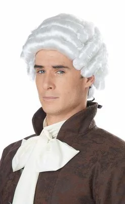 Colonial Man White Wig