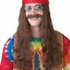 Hippie Man Wig & Mustache -Gemmy Sales CW70666Z 73696 54846.1592485429