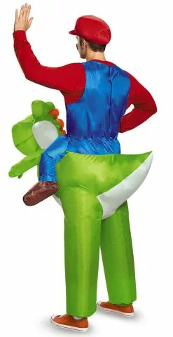 Super Mario Riding Yoshi Adult -Gemmy Sales D85150BACKZ 73532.1626191432
