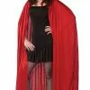 68" Hooded Red Cape -Gemmy Sales FDA9159RZ 90708 13680.1592495576