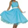 50 Blue Polka Dot Summer Dress 1 50 Blue Polka Dot Summer Dress -Gemmy Sales FN61719Z 30354 67216.1592495740