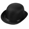 Black Satin Derby Bowler Hat 2 Black Satin Derby Bowler Hat -Gemmy Sales FNA63836Z 85458 34855.1592486811