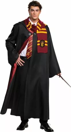 Harry Potter Gryffindor Robe Adult Deluxe -Gemmy Sales Gryffindor Robe Adult Deluxe. 2jpg min 98347.1626910269