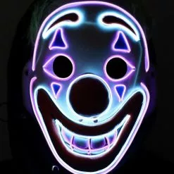 Light Up Rainbow Clown - Purple/Blue