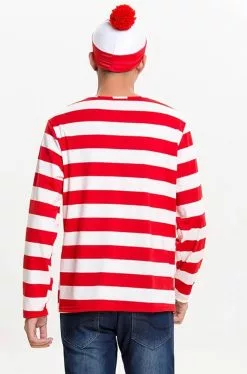 White And Red Striped Shirt Men Costume -Gemmy Sales SMQ169Bz 2 89822.1682100519