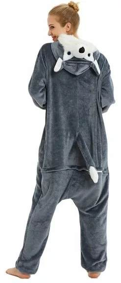 Dark Grey Husky Onesie Adult Costume -Gemmy Sales api6vev1u 10958.1623863614