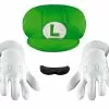 Super Mario Mario Bros Luigi Child Accessory Kit -Gemmy Sales da73772z 41536.1592310349