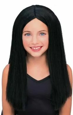 Long Black Wig Child