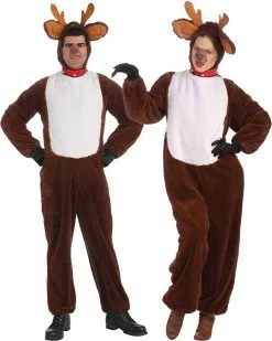 Plush Reindeer Jumpsuit Costume