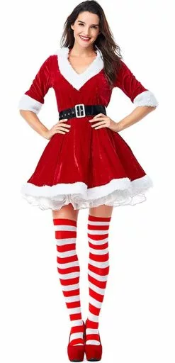 Mrs. Claus Flirty Costume -Gemmy Sales media 07337.1652992119