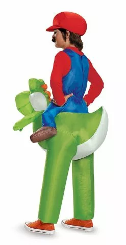 Super Mario Mario Riding Yoshi Inflatable Child -Gemmy Sales media 09283.1592310282