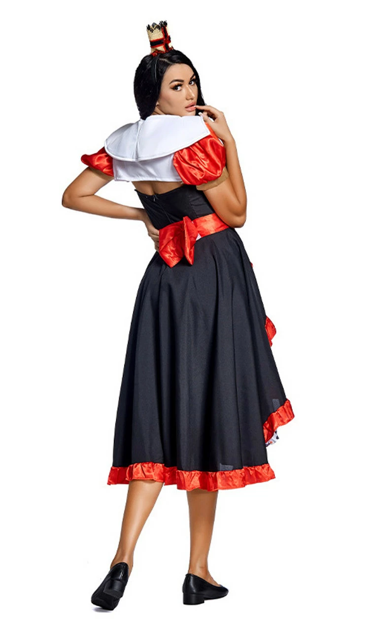Red Queen Of Hearts Women Deluxe Premium Costume 4 Red Queen Of Hearts Women Deluxe Premium Costume - Image 2