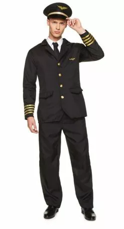 Airline Pilot Men Costume