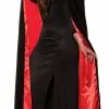 Velvet Hooded Cape Black With Red Lining -Gemmy Sales media 31804.1656963830