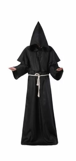 Priest Black Robe Men Costume
