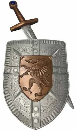 Crusader Shield And Sword Set For Kids