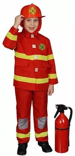 Red Firefighter Kids Costume