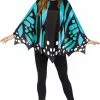 Monarch Blue Butterfly Poncho Woman Costume - STD -Gemmy Sales media 54126.1592310271