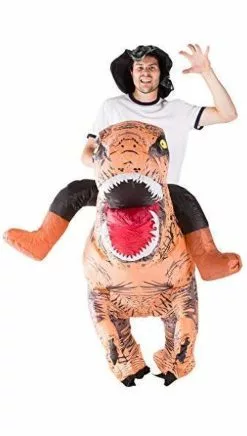 T-Rex Inflatable Ride On Adult Costume