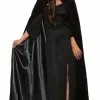 Velvet Hooded Cape With Lining -Gemmy Sales media 57290.1626620479