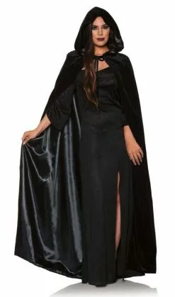 Velvet Hooded Cape With Lining
