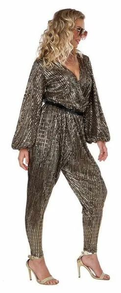 Gold Disco Queen Women Costume -Gemmy Sales media 57787.1653684552