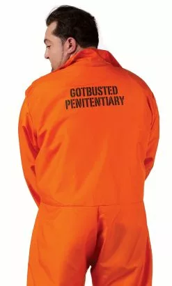 Got Busted Prisoner Adult Plus Costume -Gemmy Sales media 61027.1657901111