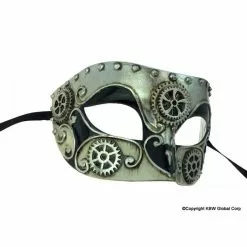 Steampunk Silver Venetian Mask -Gemmy Sales media 61950.1629991117