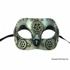 Steampunk Silver Venetian Mask