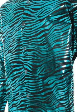 Tiger King Blue Metallic Shirt -Gemmy Sales media 69638.1598298429