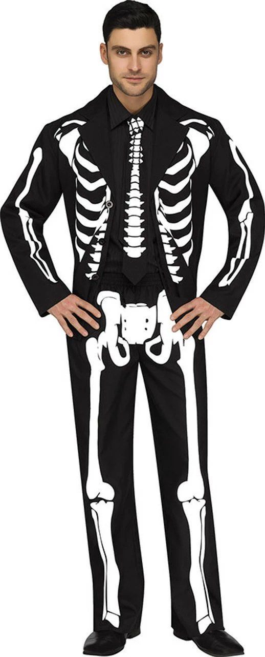 Skeleton Suit Adult Costume 3 Skeleton Suit Adult Costume