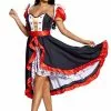 Red Queen Of Hearts Women Deluxe Premium Costume -Gemmy Sales media 74199.1653599521