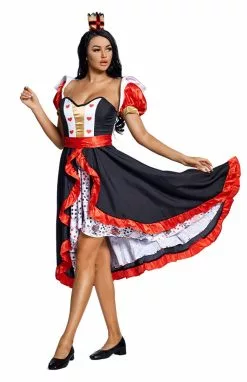 Red Queen Of Hearts Women Deluxe Premium Costume