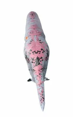 T-Rex Inflatable Adult Grey Costume -Gemmy Sales media 76426.1652383717