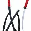 Ninja Red Double Sword 2 Ninja Red Double Sword -Gemmy Sales media 83268.1629917017