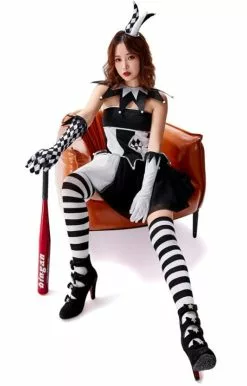 Jester B/W Woman Costume -Gemmy Sales media 88107.1599856118