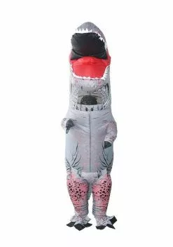 T-Rex Inflatable Adult Grey Costume -Gemmy Sales media 88464.1652383717