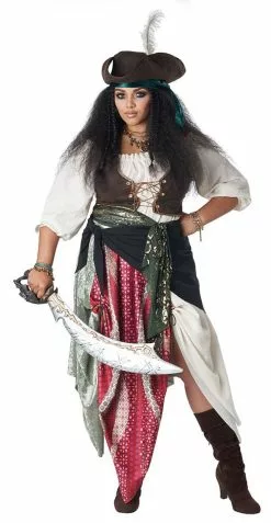 Renaissance Gypsy Pirate Women Plus Costume -Gemmy Sales media 92621.1653684579