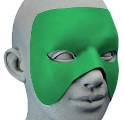 Green Customizable Superhero Mask -Gemmy Sales media 95756.1655145519