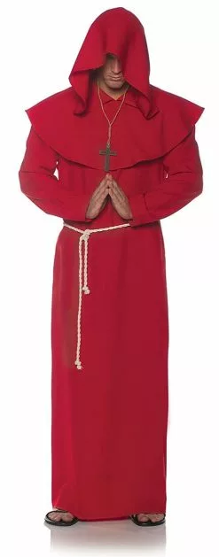 Monk Adult Robe In Red