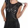 Black Flapper Dress Fringed -Gemmy Sales wf2425z 95768.1592311762